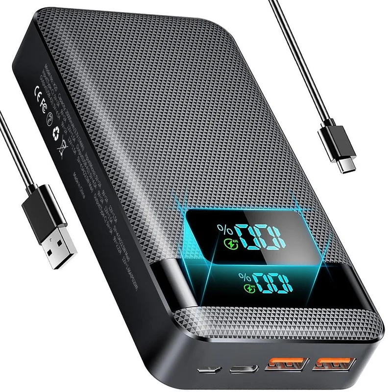 Hochleistungs-Powerbank mit Digitalanzeige und Schnellladefunktion Skanto