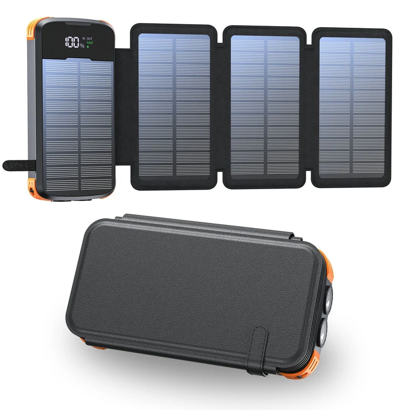 Solarladegerät mit Powerbank und LED-Leuchten Skanto