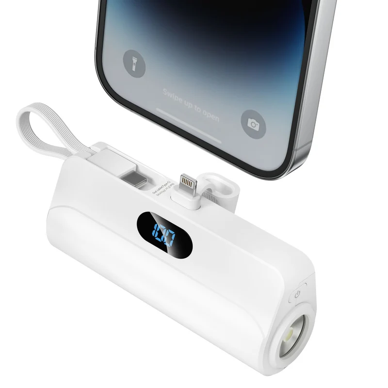 Kompakte Powerbank mit integriertem LED-Licht Skanto