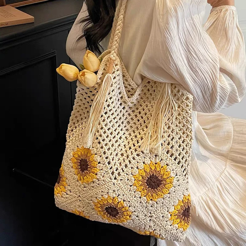 Strukturierte Makramee-Tasche Skanto