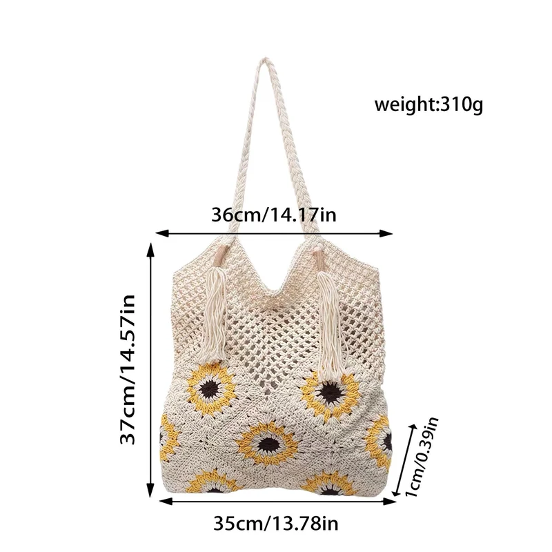 Strukturierte Makramee-Tasche Skanto