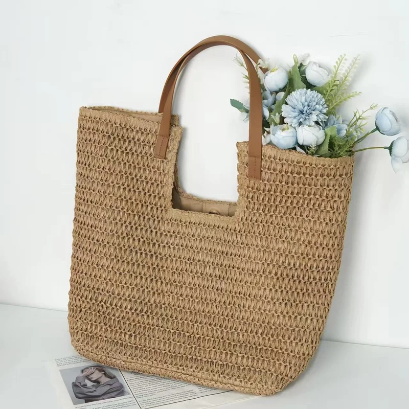 Geräumige Bast-Strandtasche Skanto