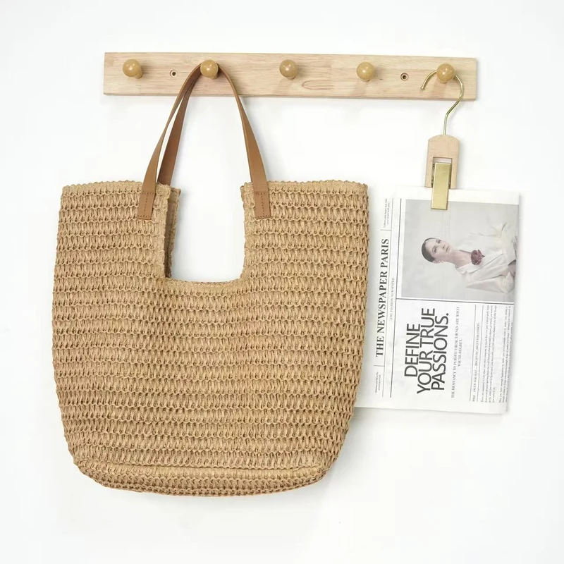 Geräumige Bast-Strandtasche Skanto