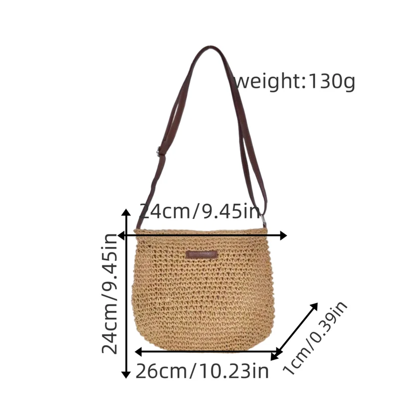 Handtasche aus handgefertigtem Naturmaterial mit verstellbarem Schultergurt Skanto
