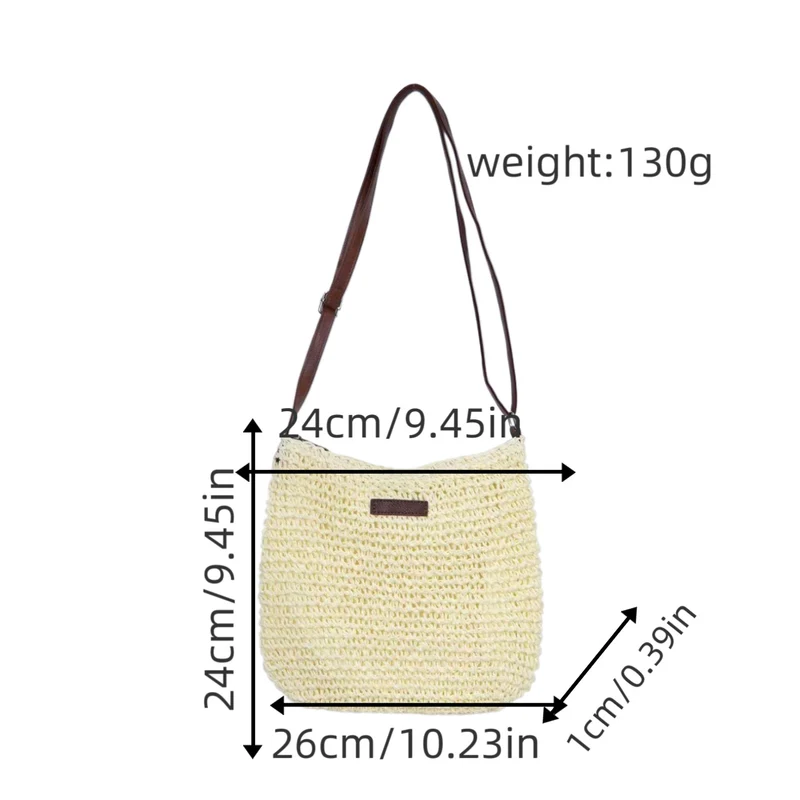 Handtasche aus handgefertigtem Naturmaterial mit verstellbarem Schultergurt Skanto