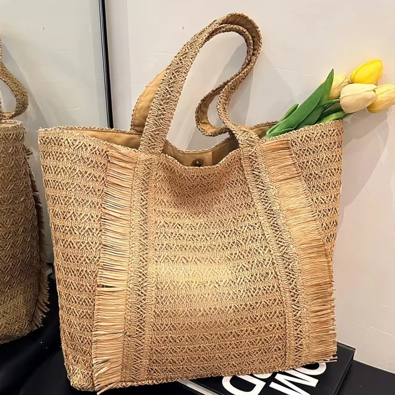 Strandtasche aus gewebtem Naturmaterial Skanto