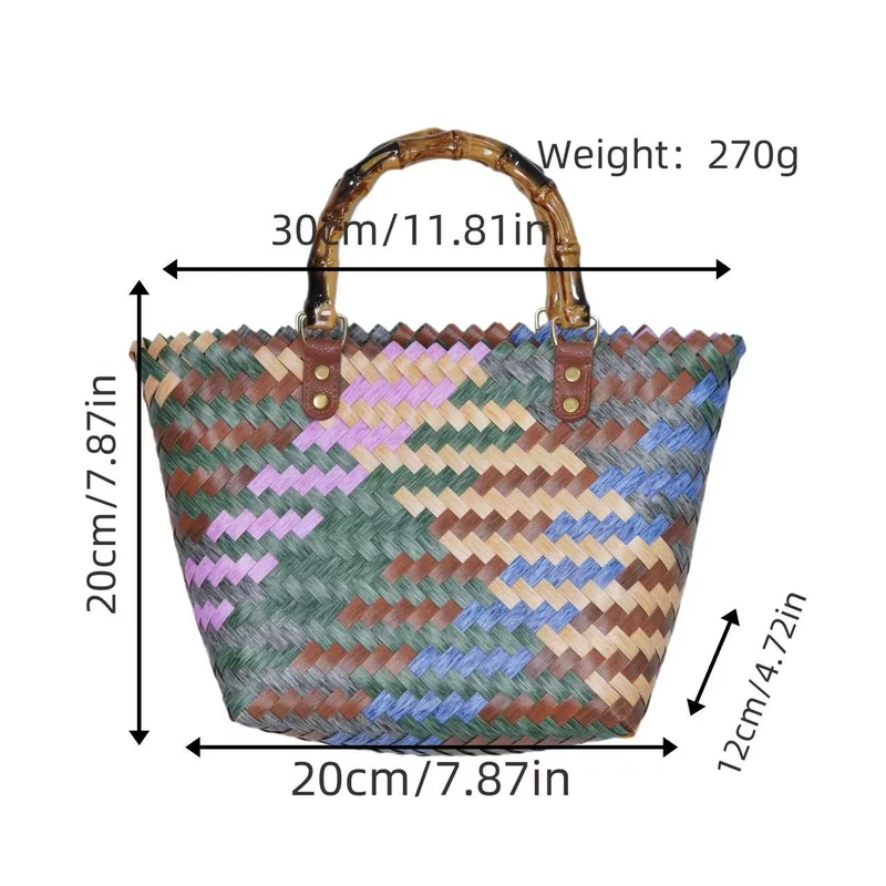 Geflochtene Tragetasche mit ergonomischen Griffen Skanto