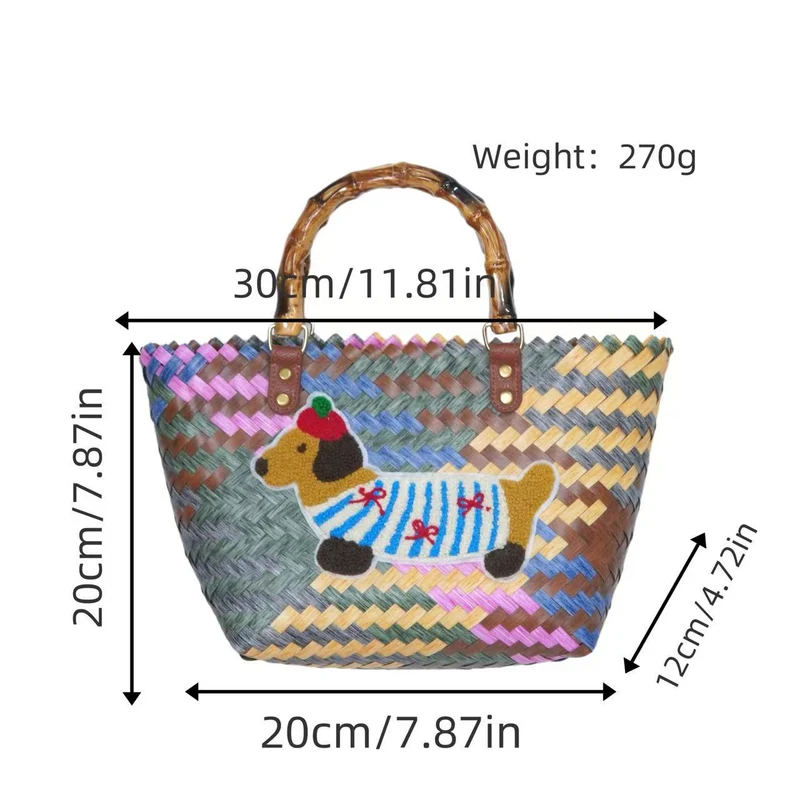 Geflochtene Tragetasche mit ergonomischen Griffen Skanto