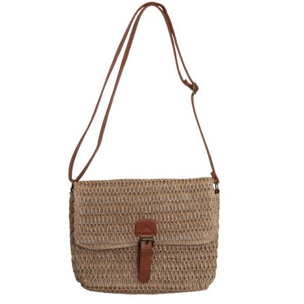 Handtasche aus gewebtem Naturmaterial mit verstellbarem Riemen Skanto