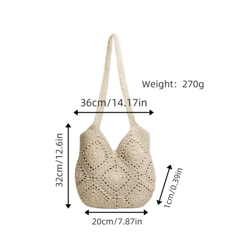 Handtasche aus gewebtem Naturmaterial mit Quastendetails Skanto