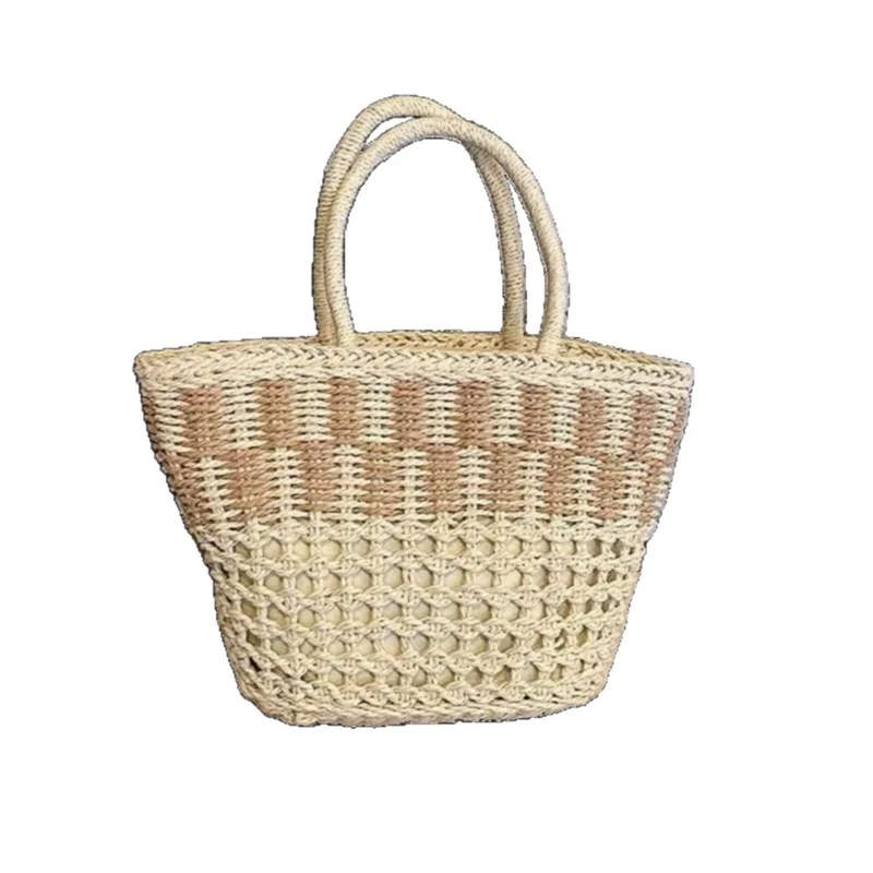 Handtasche aus gewebtem Naturmaterial mit luftiger Textur Skanto