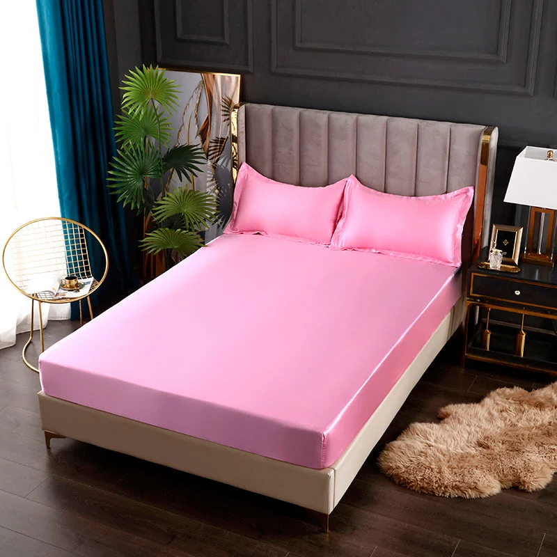 Skanto Spannbettlaken aus Seidensatin mit GRATIS* Seidensatin-Kissenbezug Skanto