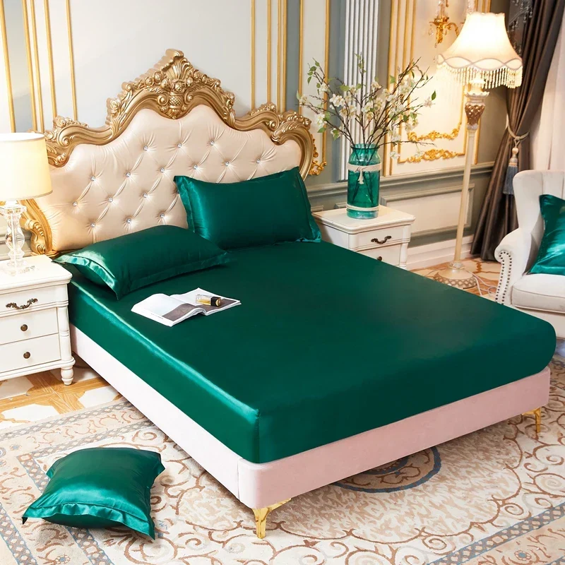 Skanto Spannbettlaken aus Seidensatin mit GRATIS* Seidensatin-Kissenbezug Skanto