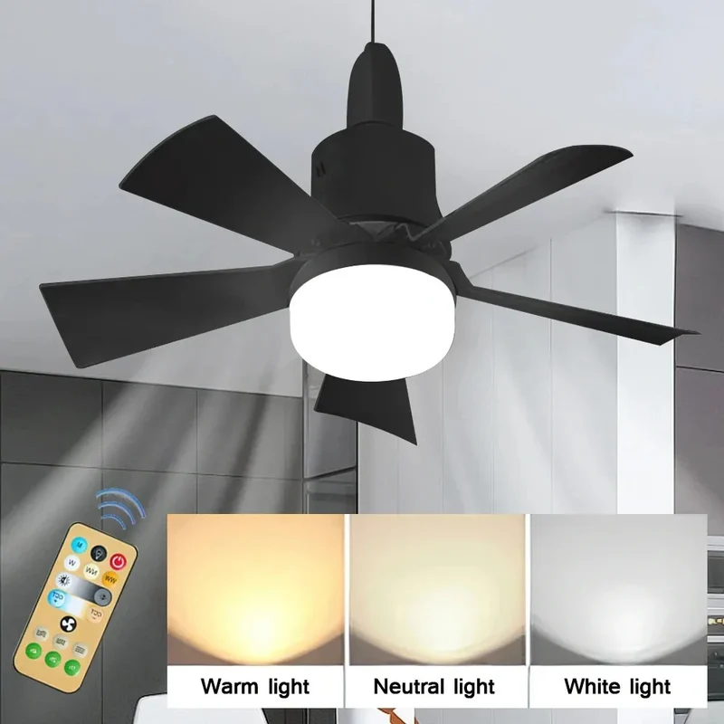 Skanto LED-Deckenventilator mit Fernbedienung – Dimmbar 30W, E27-Fassung, modernes smartes kabelloses Ventilatorlicht für Schlaf- und Wohnzimmer | Skanto