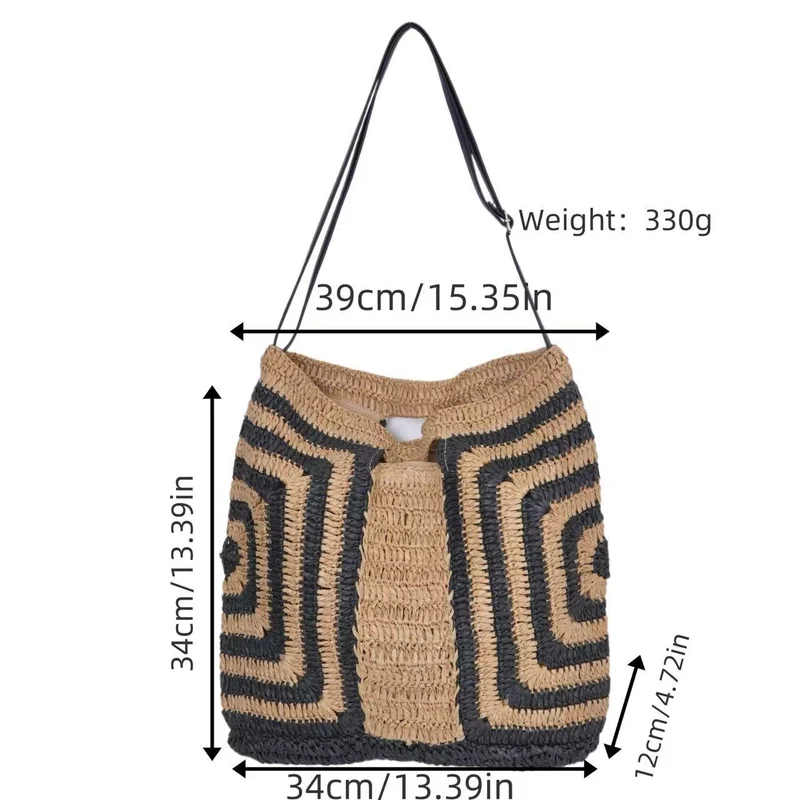 Praktischer Shopper aus Naturmaterial mit grafischem Design Skanto