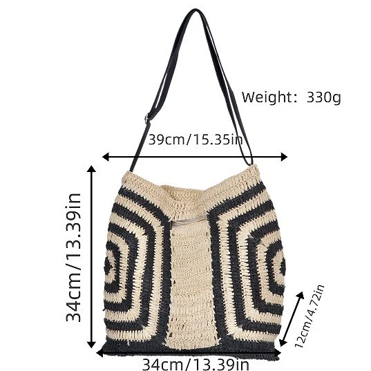 Praktischer Shopper aus Naturmaterial mit grafischem Design Skanto