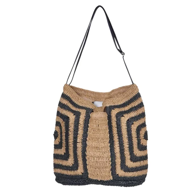 Praktischer Shopper aus Naturmaterial mit grafischem Design Skanto