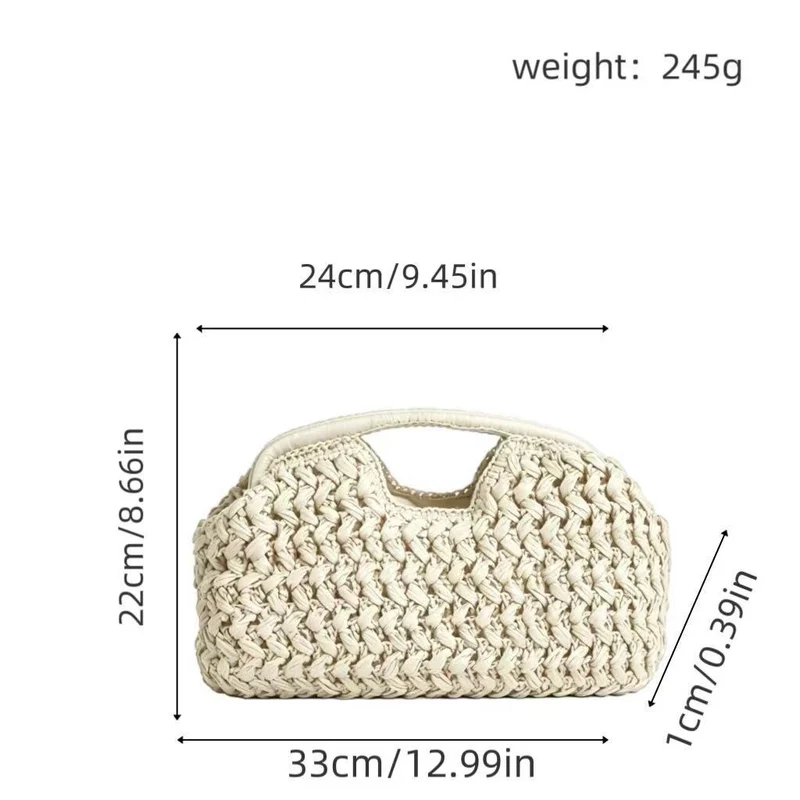 Praktische Stroh-Handtasche Skanto