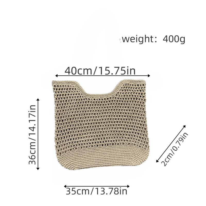 Mesh-Tasche mit robusten Ledergriffen Skanto