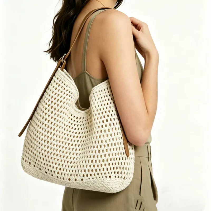 Netztasche Umhängetasche im Boho-Stil Skanto