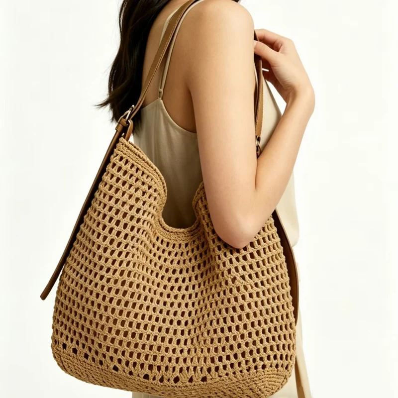 Netztasche Umhängetasche im Boho-Stil Skanto