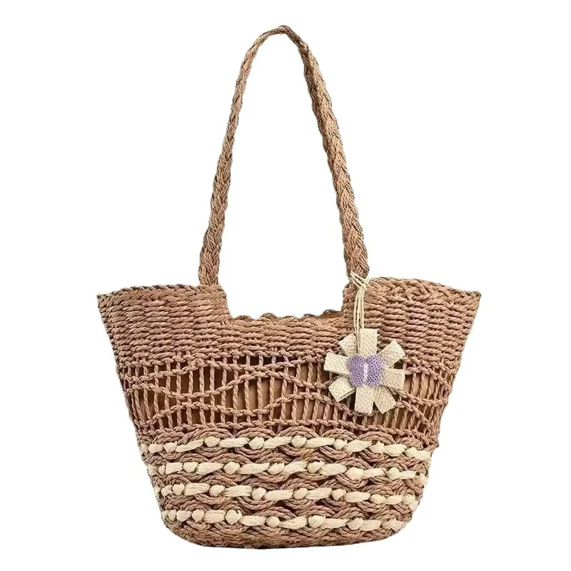 Geflochtene Stroh-Strandtasche Skanto