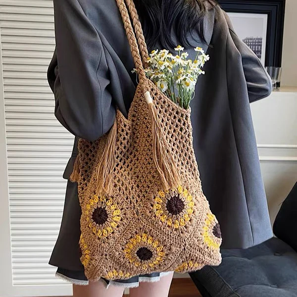 Freizeit-Strandtasche mit floralen Details Skanto
