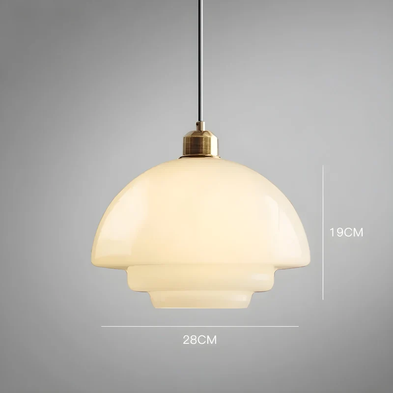 AuraBeam Light – Minimalistische LED-Pendelleuchte aus elfenbeinfarbenem Glas | Skanto