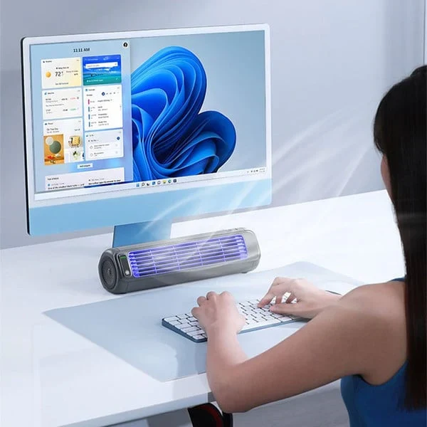 Leistungsstarker tragbarer Personalventilator für drinnen & draußen | Skanto