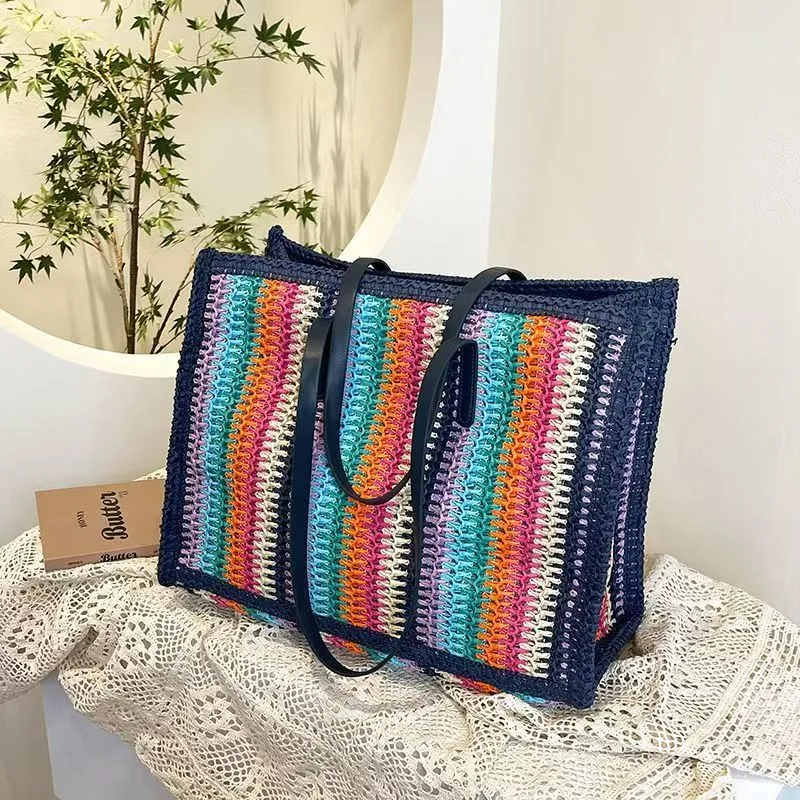 Multifunktionale Bast-Strandtasche Skanto