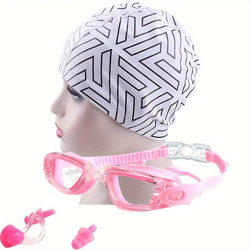 Schwimmset mit ergonomischer Schwimmbrille und stylischer Badekappe Skanto