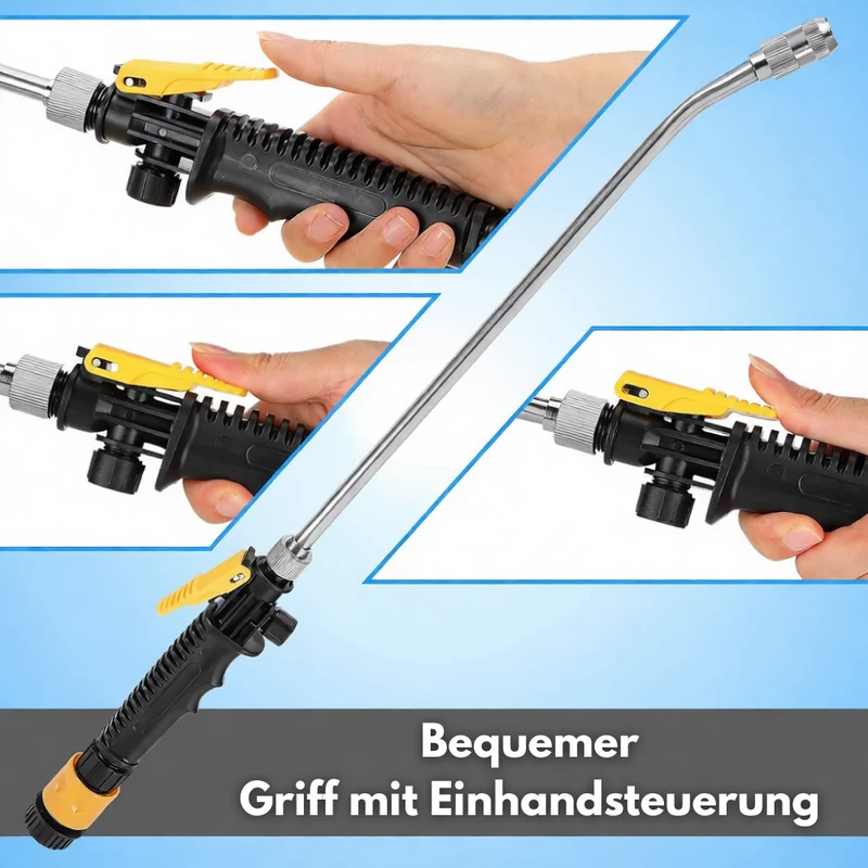 AquaForce 2-in-1 Hochdruck-Wasserpistole — Verabschieden Sie sich von Schmutzstress und genießen Sie mühelose Glanzmomente! | Skanto