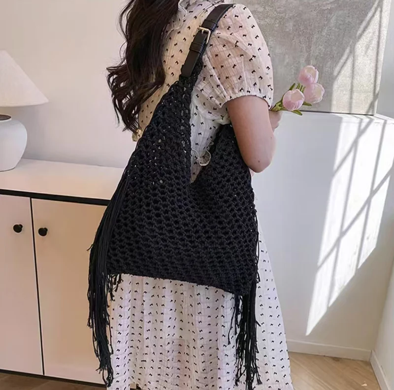 Moderne Makramee Handtasche Skanto