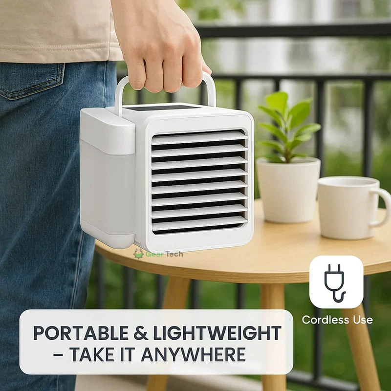 MicroCool Mini-Klimaanlage Tragbarer Verdunstungskühler mit 1000ml Wassertank | Skanto
