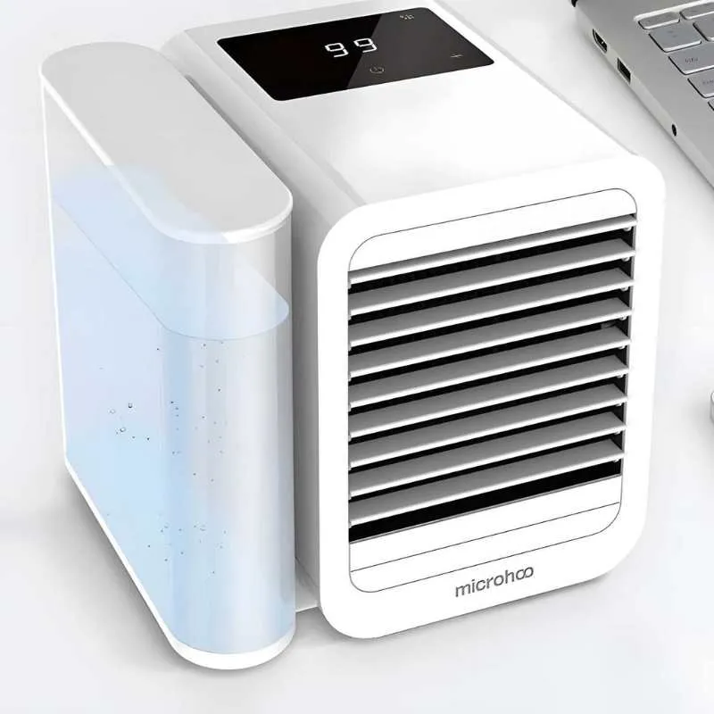 MicroCool Mini-Klimaanlage Tragbarer Verdunstungskühler mit 1000ml Wassertank | Skanto