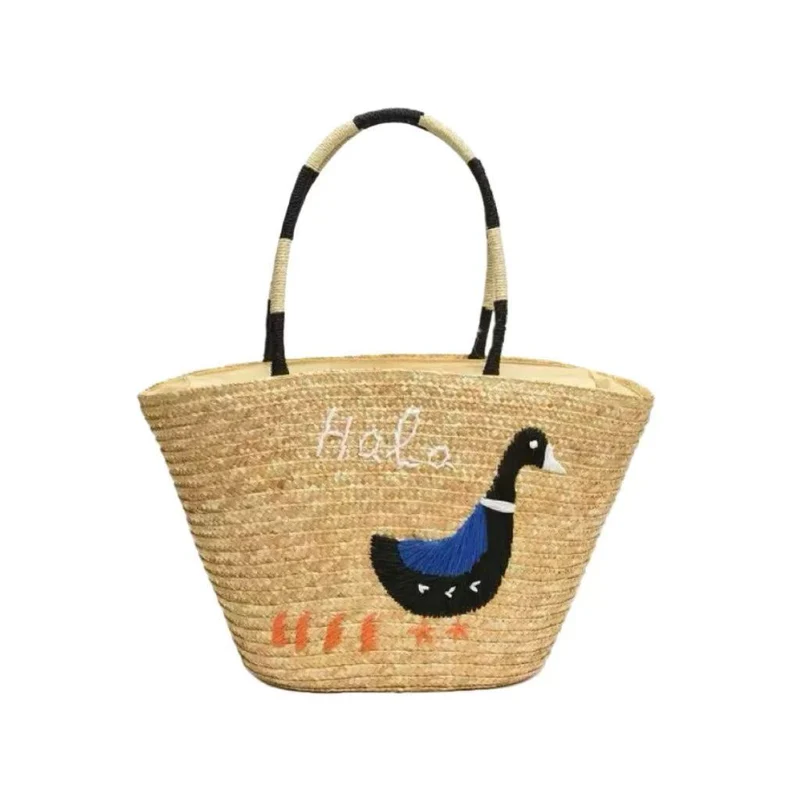 Handgemachte Tasche mit kreativer Tierapplikation Skanto