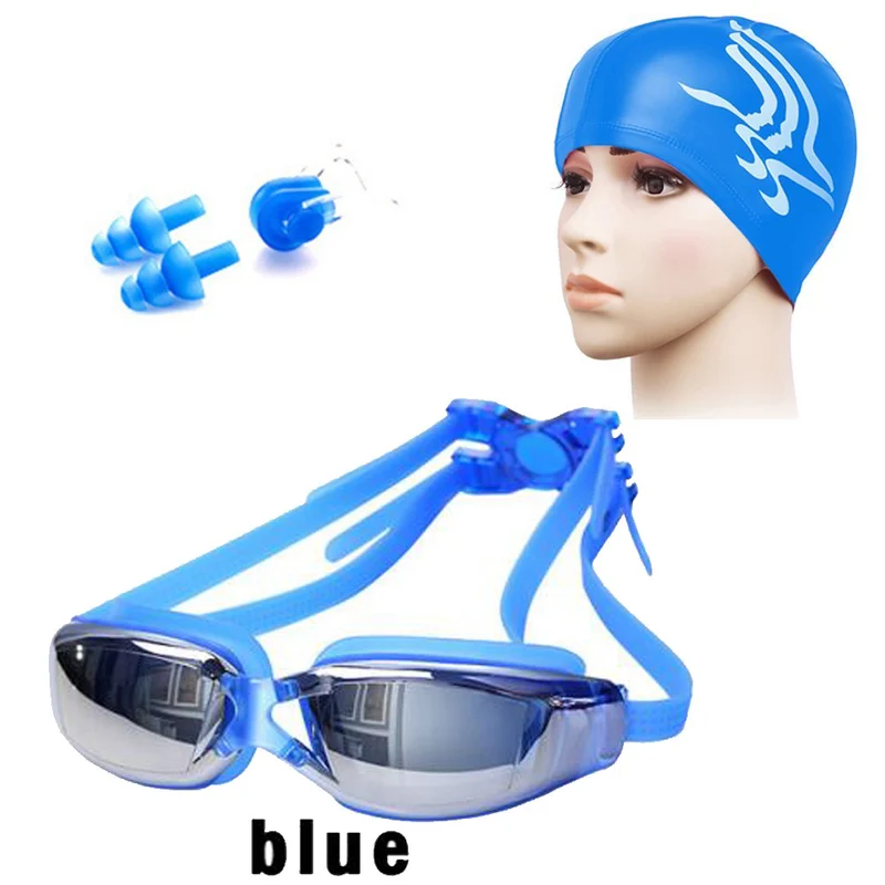 Schwimmset mit ergonomischer Schwimmbrille und bequemer Badekappe Skanto