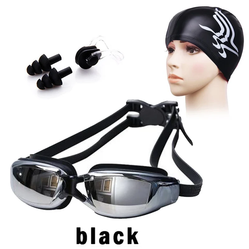 Schwimmset mit ergonomischer Schwimmbrille und bequemer Badekappe Skanto