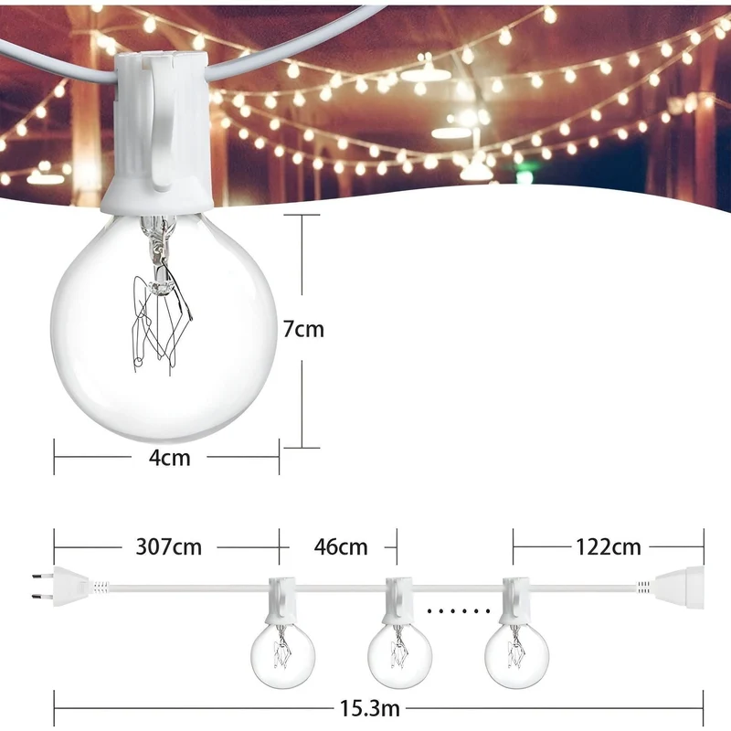 FairyFlicker Lichterketten – Luxuriöse Terrassenbeleuchtung mit wasserdichtem Schutz | Skanto
