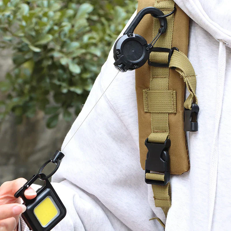Automatischer einziehbarer Stahlseil Luya Anti-Diebstahl Taktischer Schlüsselanhänger für Outdoor | Skanto