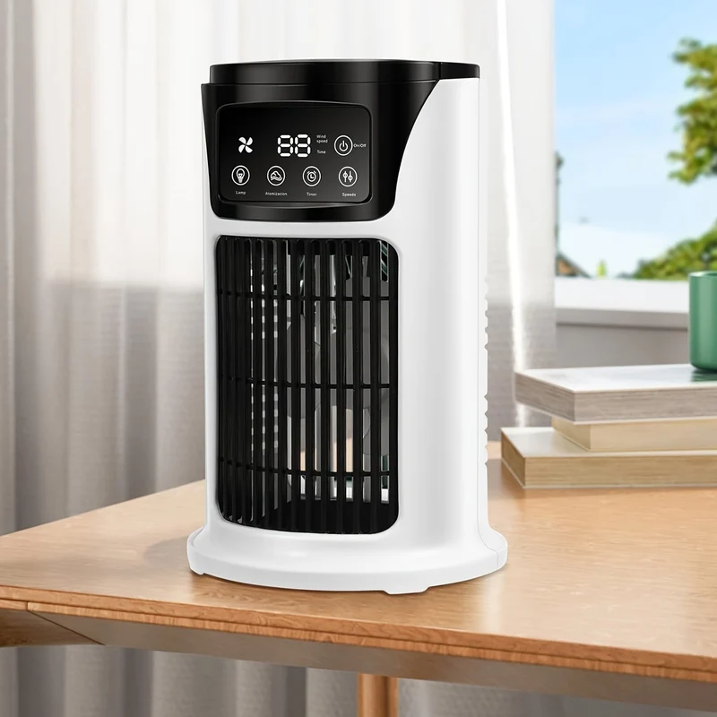 Tragbarer Luftkühler-Luftbefeuchter-Ventilator USB Weiß | Skanto