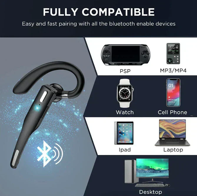 Skanto Trucker Dual Mic Kabelloses Bluetooth 5.1 Noise-Canceling Headset/Kopfhörer