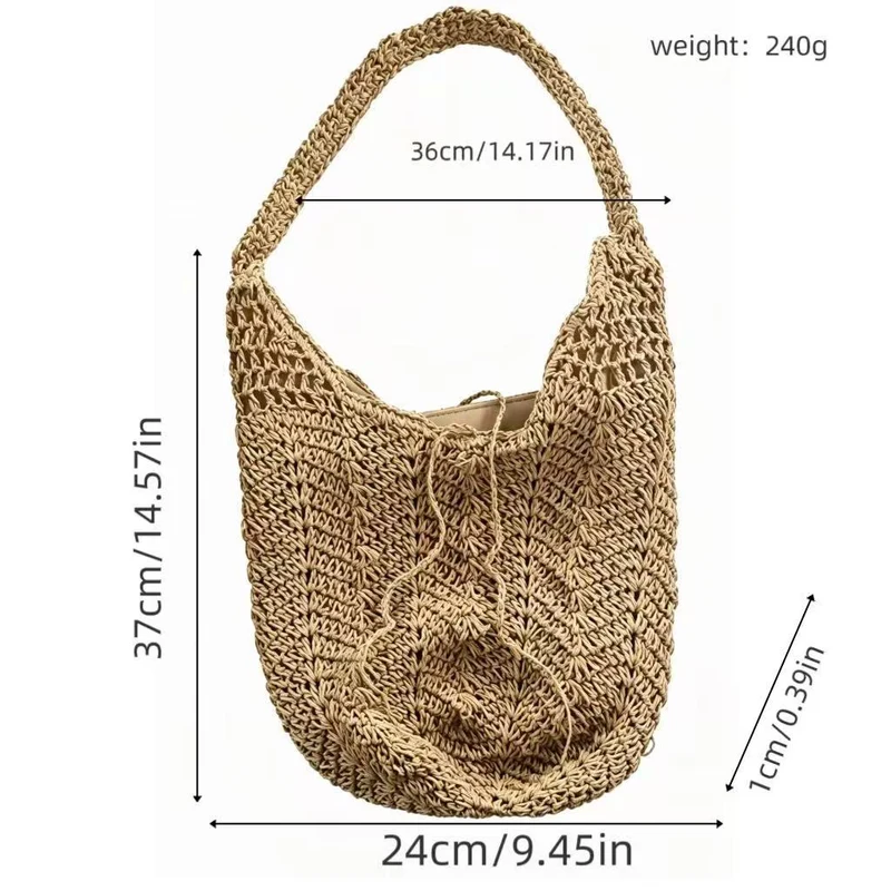 Handgemachte Makramee Shopper-Tasche Skanto