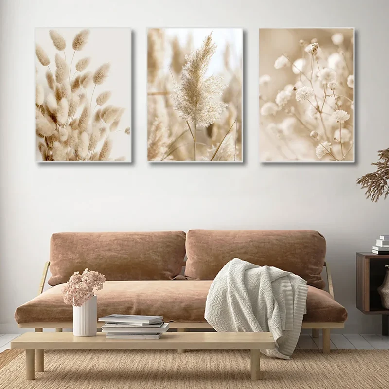 Beruhigende Seegras Strand Küstenlandschaft Wandkunst Fine Art Leinwanddruck Skandinavische Bilder der Gelassenheit für inspirierende Wohnzimmer Deko | Skanto