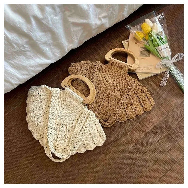 Handtasche mit Holzgriff Skanto