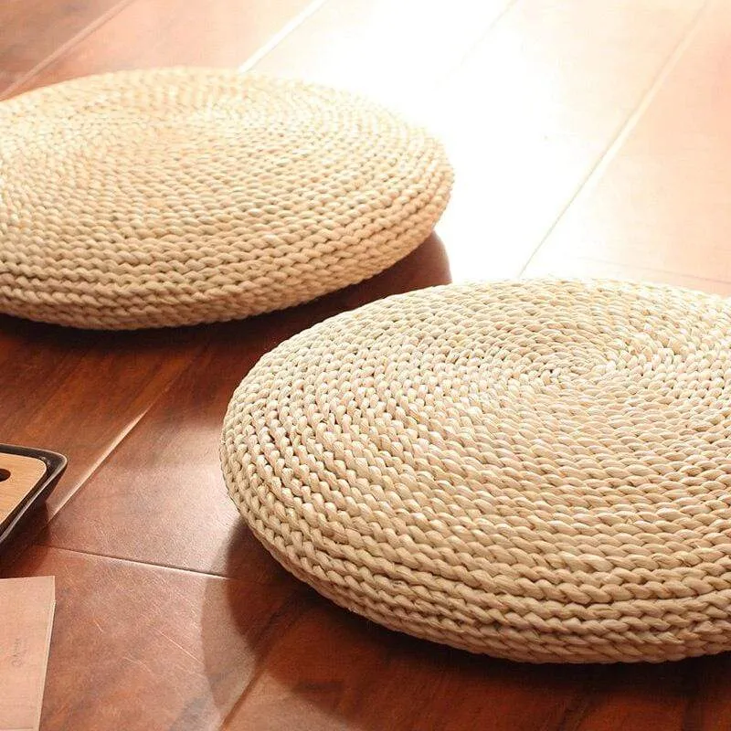 Natürliches Tatami Stroh-Sitzkissen Skanto