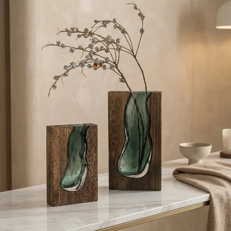 Nordische Vase mit Naturkante Skanto