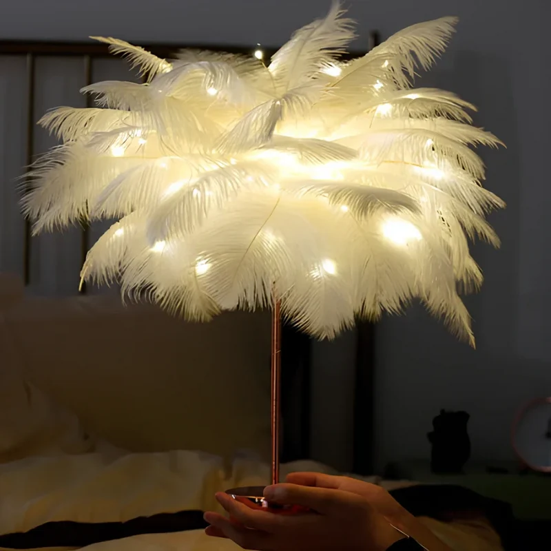 Atmosphärische Feder-Palmenlampe – LumaPalm | Skanto
