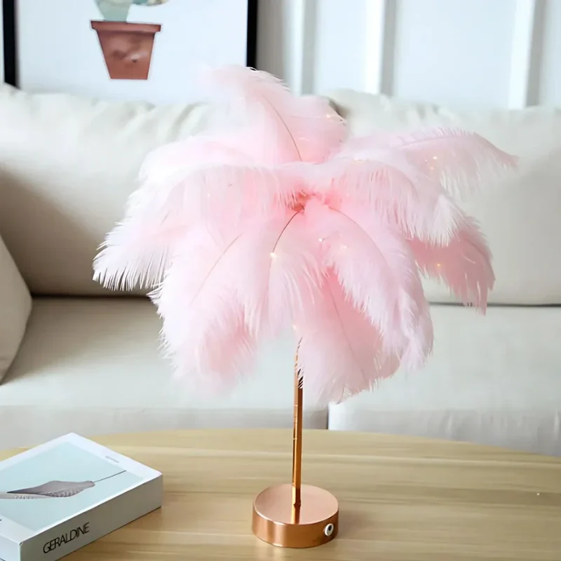 Atmosphärische Feder-Palmenlampe – LumaPalm | Skanto