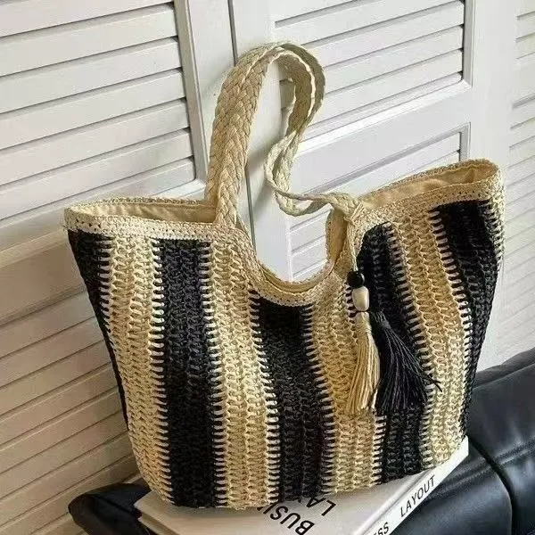 Großer handgeknüpfter Shopper Skanto